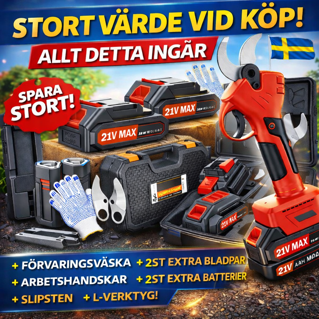 VoltSchere™ – Elektrische Astschere, handlich und einfach zu bedienen