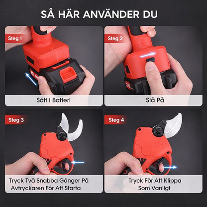 VoltSchere™ – Elektrische Astschere, handlich und einfach zu bedienen